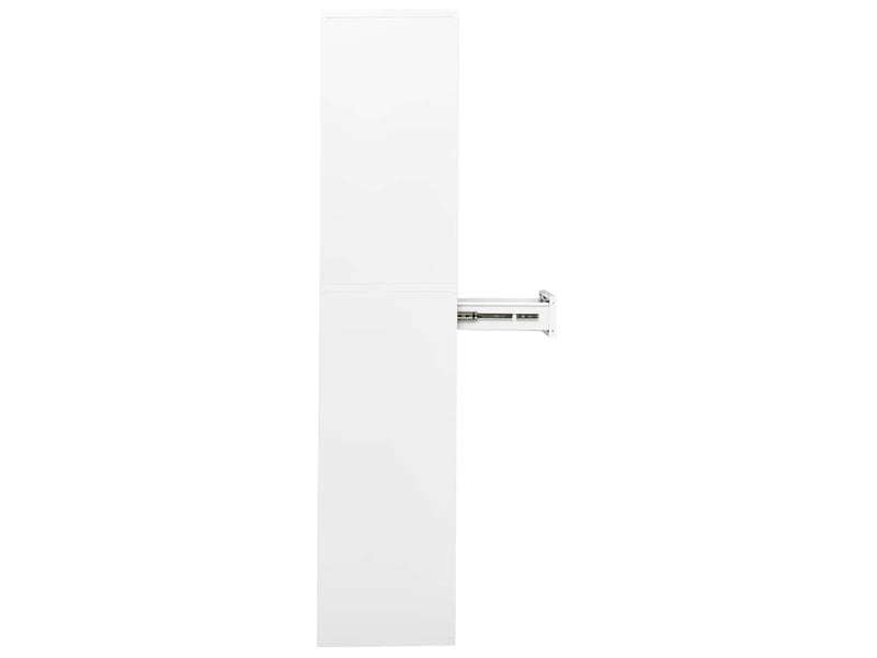  Armoire de bureau, rangement de bureau blanc 90x40x180 cm acier  - Conforama D
