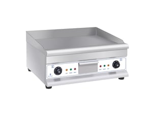 Plancha électrique double 60 cm lisse 2 zones de chauffe 2 x 3 200 watts 14_0002858