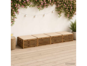 Lot de 4 coussins de siège, coussins d'assise soest 100 % polyester crème cf60369