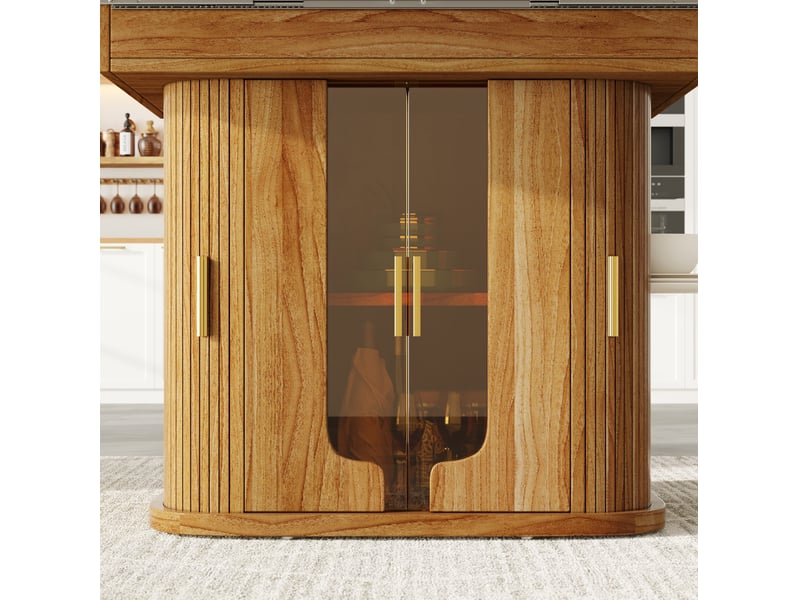 Table à manger extensible ronde à ovale 118-158x118x77 cm, mdf, noyer - Conforama D