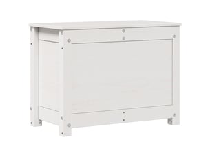Boîte de rangement, coffre de rangement blanc 60x32x45,5 cm bois massif de pin