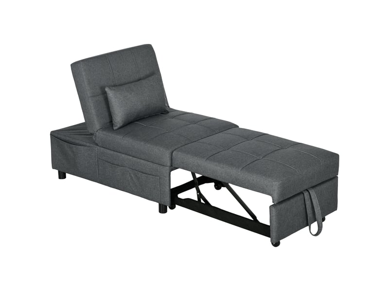  Fauteuil convertible 4 en 1 avec dossier inclinable et coussin 65,5 x 104 x 81 cm  - Conforama B