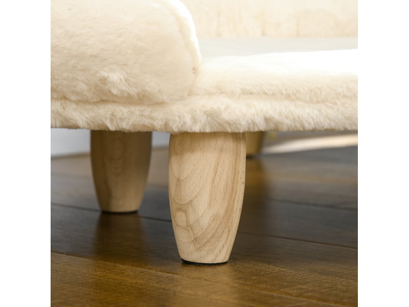  Canapé surélevé 47x40x20 cm housse amovible bois crème  - Conforama D