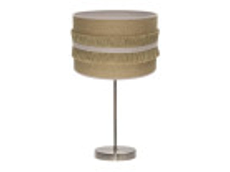  Lampe à poser fabrilamp natalia toile de jutebeige 1 x e27 62 x 30 x 30 cm 188571115 - Conforama B