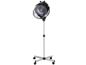 Sèche-cheveux à capuche réglable en hauteur 1180 w avec minuterie 60 minutes et roulettes pivotantes, 65 x 65 x 115-165 cm, noir