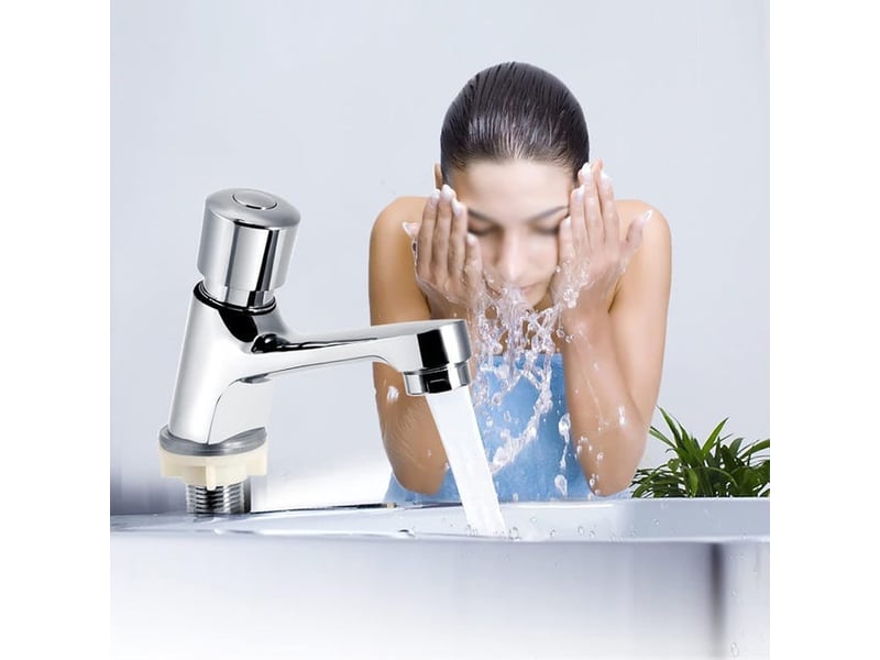  Robinet à poussoir à retardement, robinet à poussoir d'eau froide, robinet de lavabo de salle de bain, robinet de salle de bain XLH-ZLS-014462ZLS - Conforama E