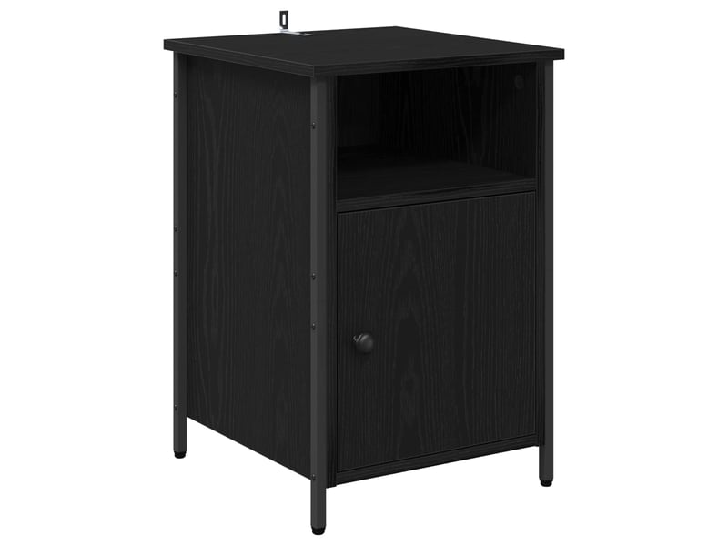  Table de chevet - cabinet de chevet - table de nuit chêne noir 40 x 42 x 60 cm bois d'ingénierie  - Conforama A