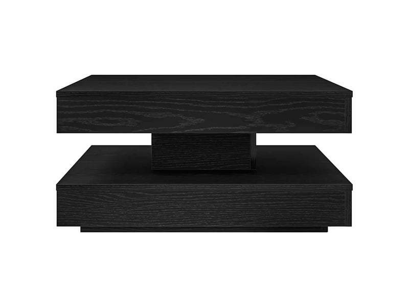  Table basse - table de salon - table à thé rotative à 360 degrés noir 70x70x34,5 cm  - Conforama D