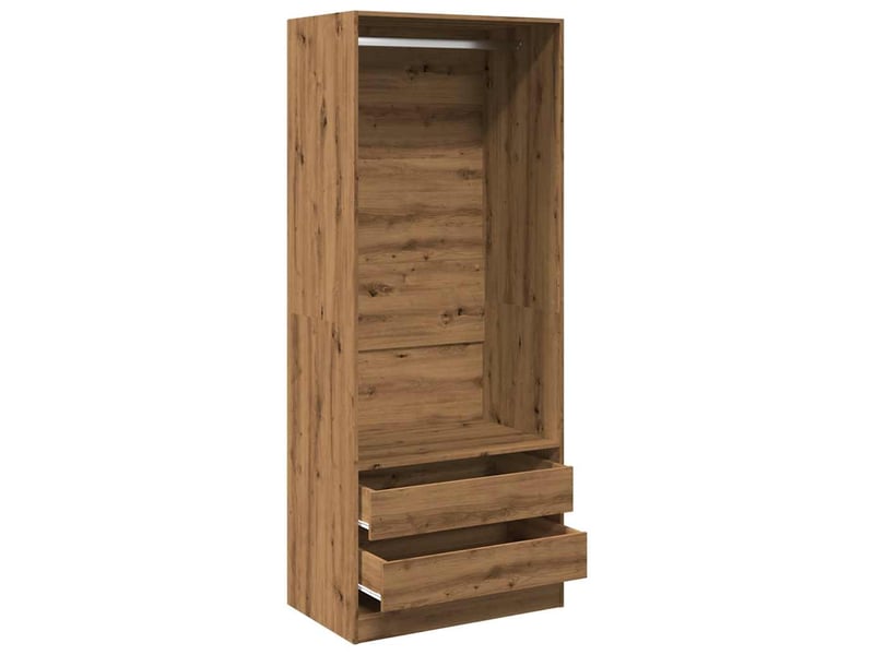  Garde-robe, armoire de rangement chêne artisanal 80x50x200 cm bois d'ingénierie shl72156  - Conforama E