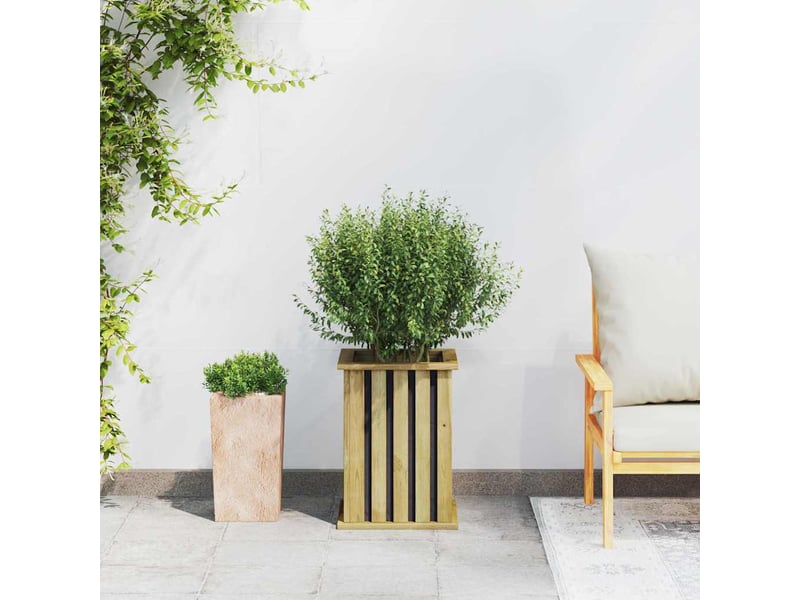  Jardinière - caisses de plantation marron 33 x 33 x 45 cm pinède imprégnée  - Conforama D