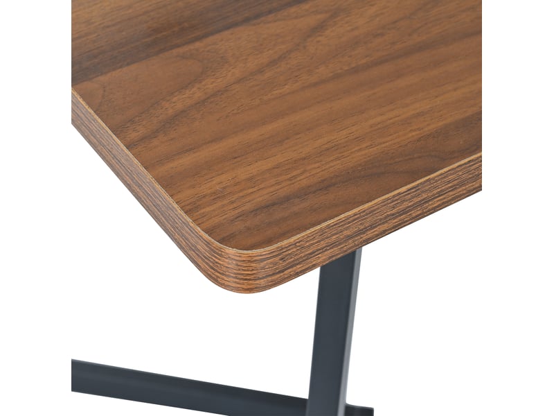  Ensemble table et 4 chaises moderne, plateau mdf bois foncé et assises en velours noir pour votre salle à manger  - Conforama D