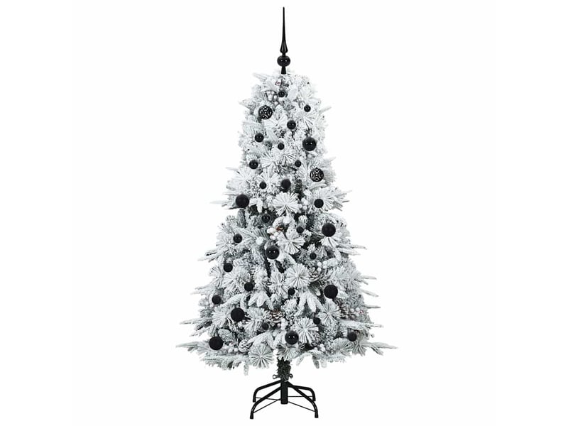  Sapin de noël - arbre de noël artificiel à branches articulées blanc 150 cm  - Conforama D