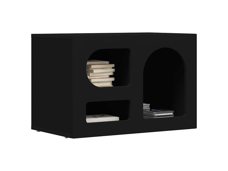  Meuble tv - banc tv - meuble de rangement elst 60 x 35 x 40 cm noir bois d'ingénierie  - Conforama C