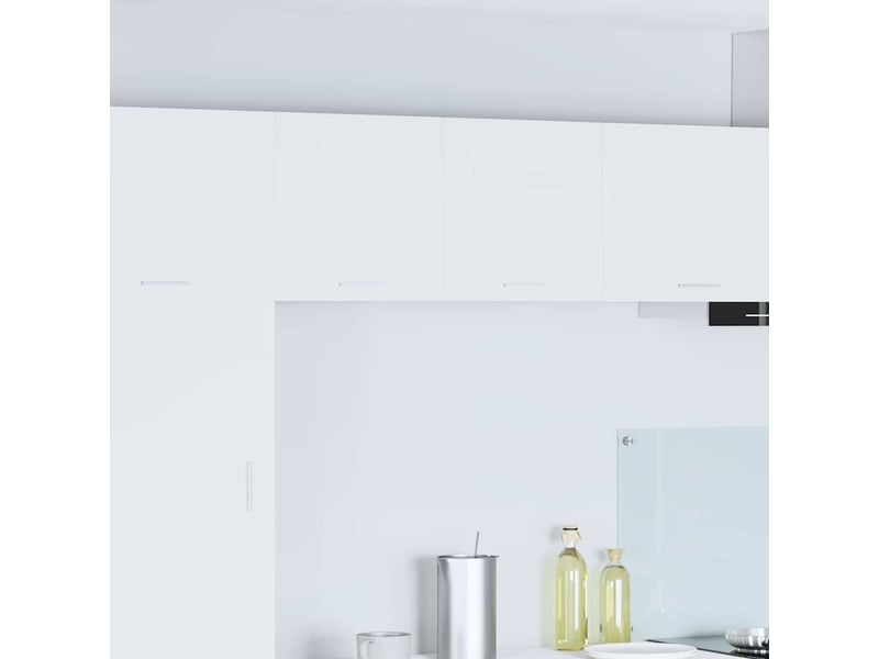 Meuble de rangement cuisine, armoire suspendue 2 pcs blanc bois d'ingénierie shl2459 - Conforama B