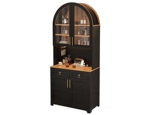 Buffet 4 porte(s) 2 tiroir(s) MODENUIT - 80 cm coloris noir