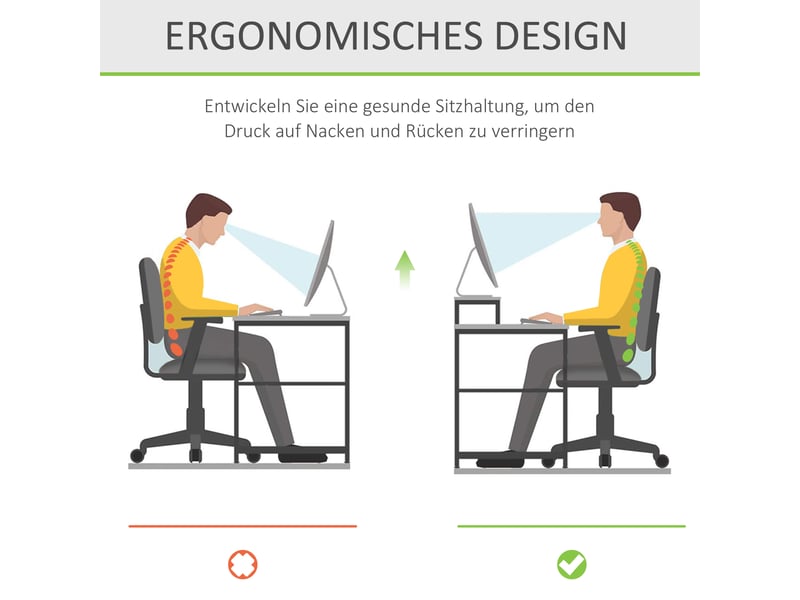  Support écran ergonomique en verre acrylique avec espace pour clavier, pour bureau, ordinateur, transparent, 53×19×9 cm  - Conforama E