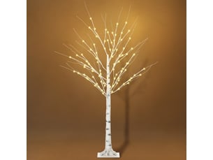 Arbre lumineux led - décoration lumineuse blanc chaud - 96 leds - usage intérieur - décoration de noël chambre maison blanc - 150 cm