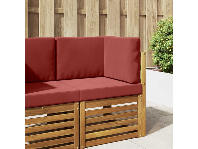  Coussin de canapé d'extérieur, coussin de chaise polyester bordeaux 60 x 60 cm cf54046  - Conforama B