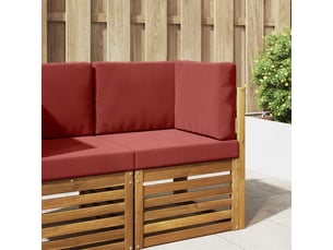 Coussin de canapé d'extérieur, coussin de chaise polyester bordeaux 60 x 60 cm cf54046