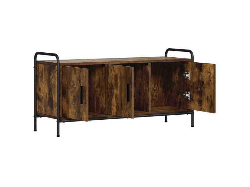  Meuble tv moderne, banc tv 79,5x33x50 cm chêne fumé bois d'ingénierie shl50296  - Conforama C