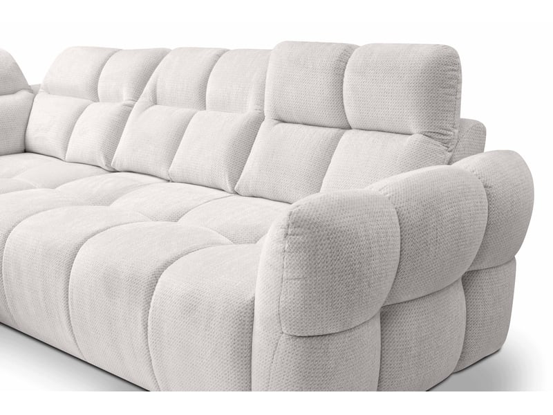 Canapé d'angle beige fixe 4 places - Conforama L
