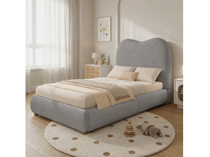 Lit coffre 90x200 cm <strong>ELVMI</strong>  <strong></strong> coloris gris