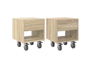 Table de chevet - cabinet de chevet - table de nuit 2 pc chêne sonoma 40,5 x 40 x 48 cm