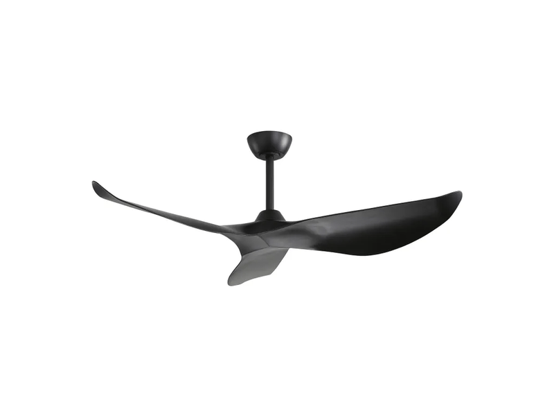  Ventilateur de plafond - avec télécommande et moteur réversible - abs - noir - 132 x 132 x 30 cm - installation au plafond - salon et chambre EU-KBS-52K037-BK-DC-WD-BK - Conforama A