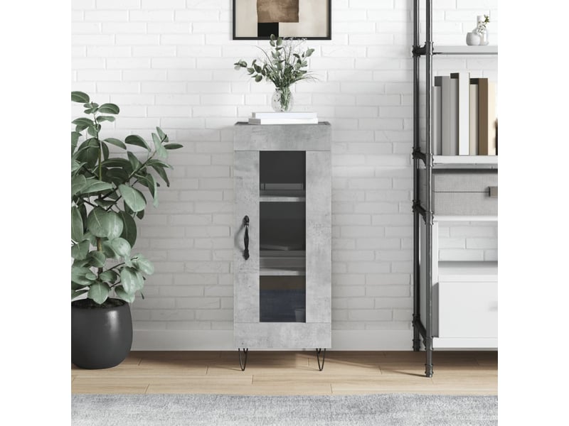  Buffet - bahut - meuble de rangement gris béton 34,5x34x90 cm bois d'ingénierie  - Conforama B