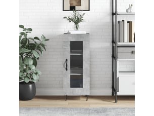 Buffet - bahut - meuble de rangement gris béton 34,5x34x90 cm bois d'ingénierie