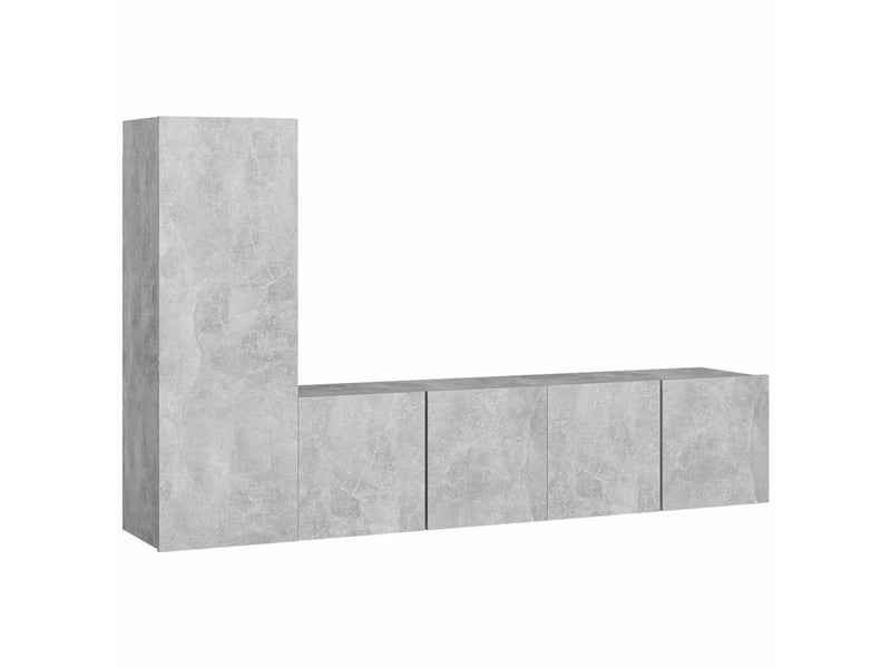  Ensemble de meubles tv 3 pcs gris béton bois d'ingénierie shl35992  - Conforama A