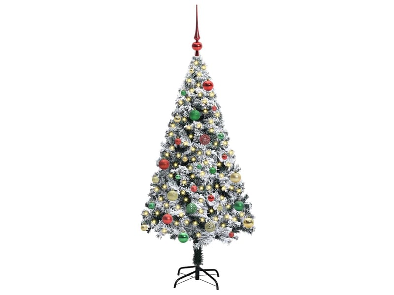  Sapin de noël artificiel, arbre de noël blanc 150 cm pvc, acier et plastique shl6541  - Conforama C