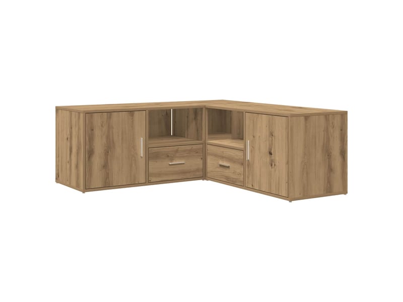  Armoire d'angle, armoire de rangement chêne artisanal 200x40x45 cm bois d'ingénierie  - Conforama E