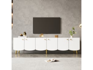 Meuble tv coloris blanc 180 cm LPOSPI  