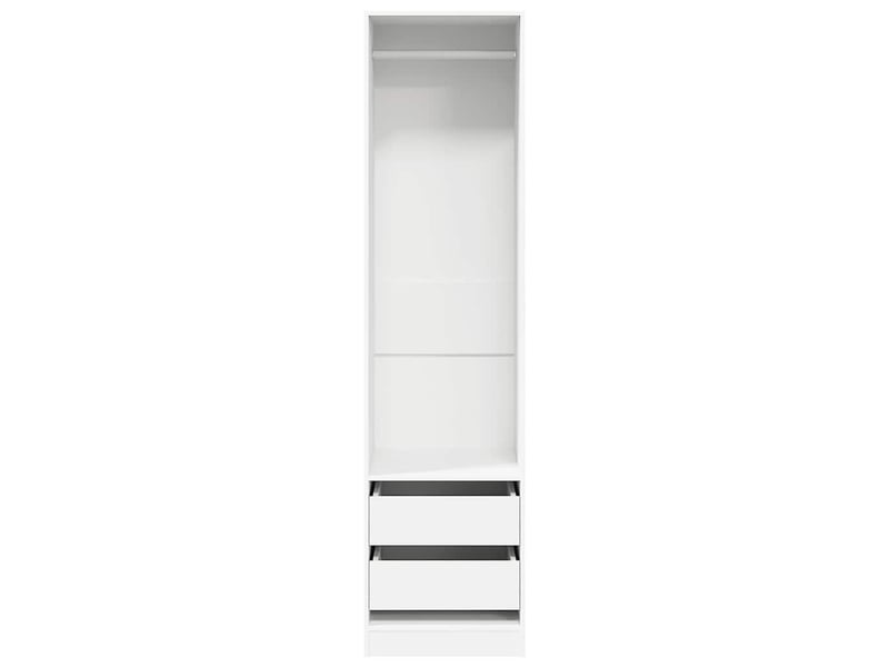  Garde-robe | penderie armoire de rangement avec tiroirs blanc 50x50x200 cm bois d'ingénierie  - Conforama D