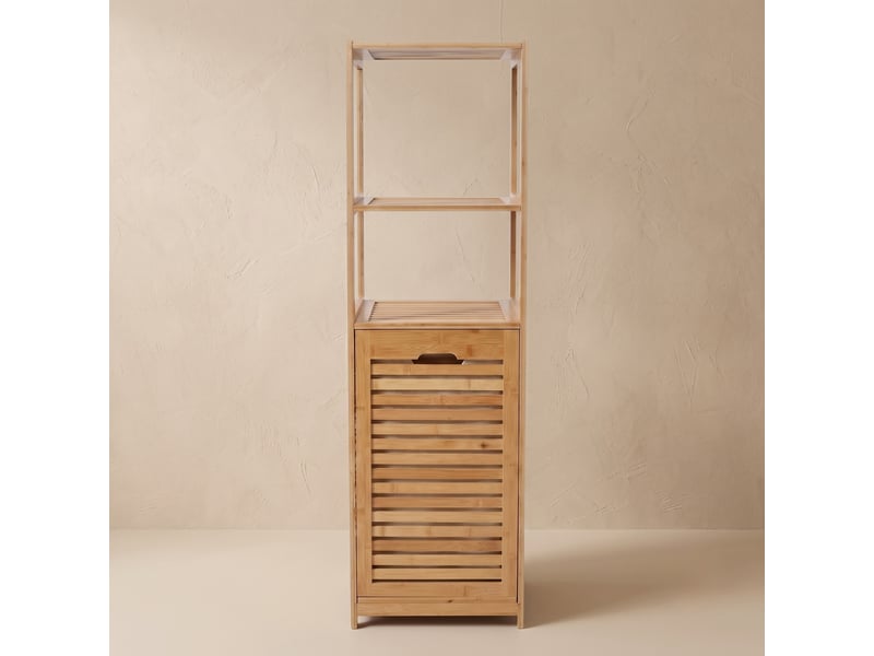 Panier à linge en bambou, 32 x 35 x 118 cm - Conforama C
