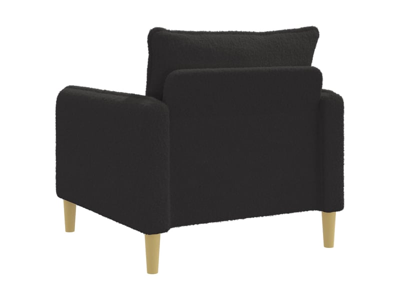  Vidaxl fauteuil xl noir bouclé  - Conforama E