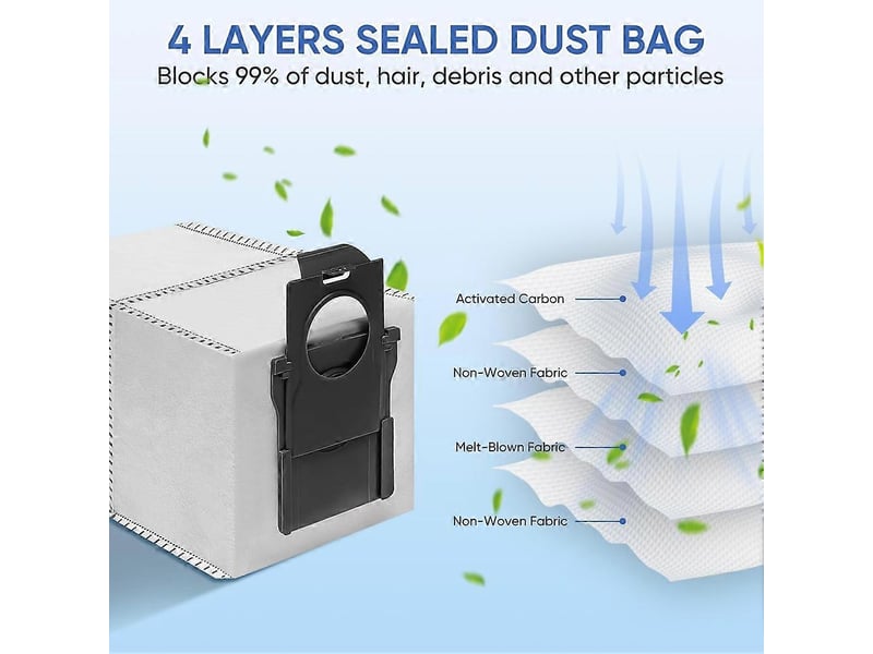  15 pack vacuum bags replacement for dreame x50 ultrax40 ultrax30 ultral50 ultral10s ultra gen 2robot vacuum cleaner  - Conforama E