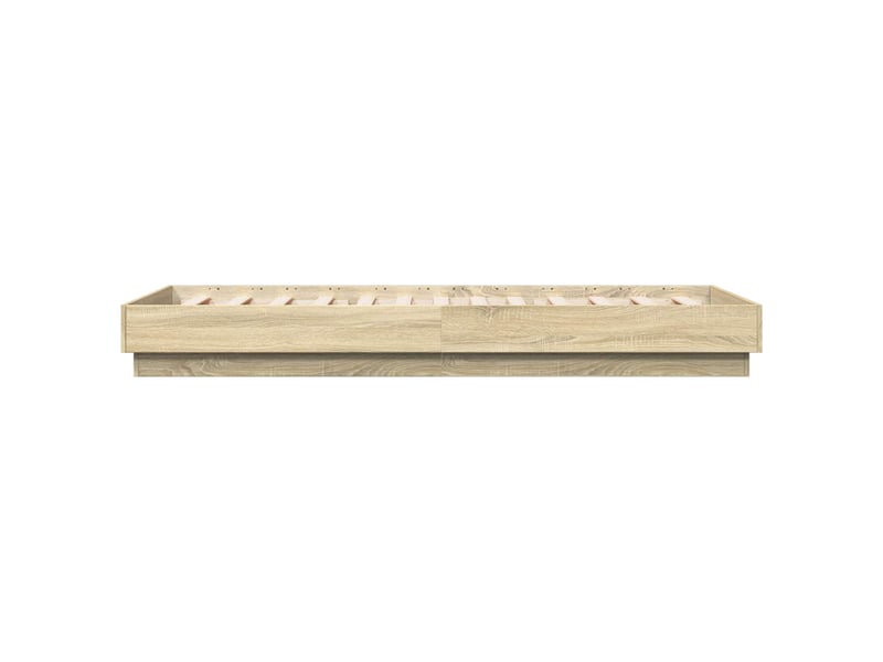 Lit simple- lit adulte - cadre de lit au sol chêne sonoma 80 x 200 cm bois d'ingénierie - Conforama D
