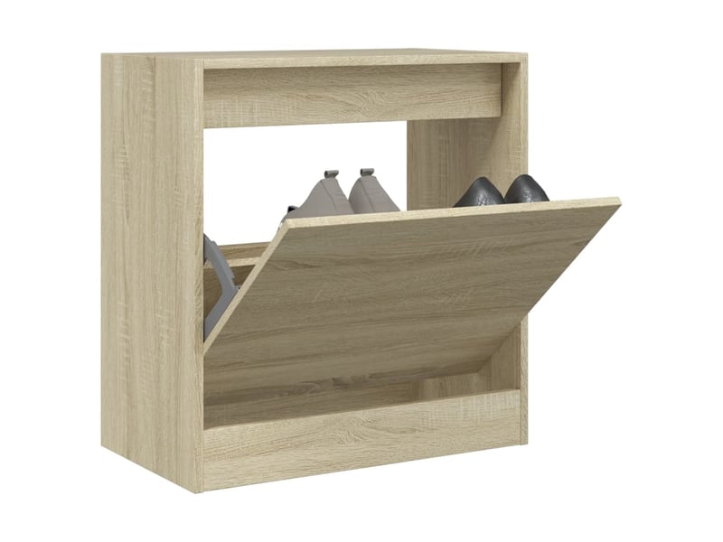  Meuble à chaussure, armoire à chaussures chêne sonoma 60x34x63,5 cm bois ingénierie  - Conforama B