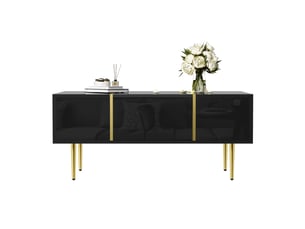 Table basse rectangulaire coloris noir <strong></strong> <strong></strong> - 60 cmx100 cm