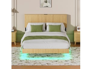 Lit 2 places 140x200 cm <strong>BEAUNIV</strong>  <strong></strong> coloris naturel