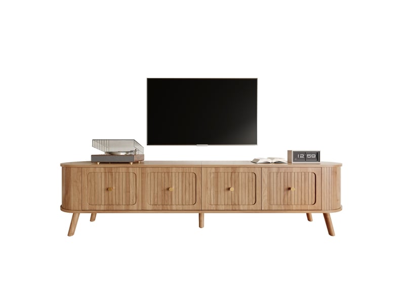  Meuble tv 180 cm à 4 portes abattantes avec rangement evryae  - Conforama A