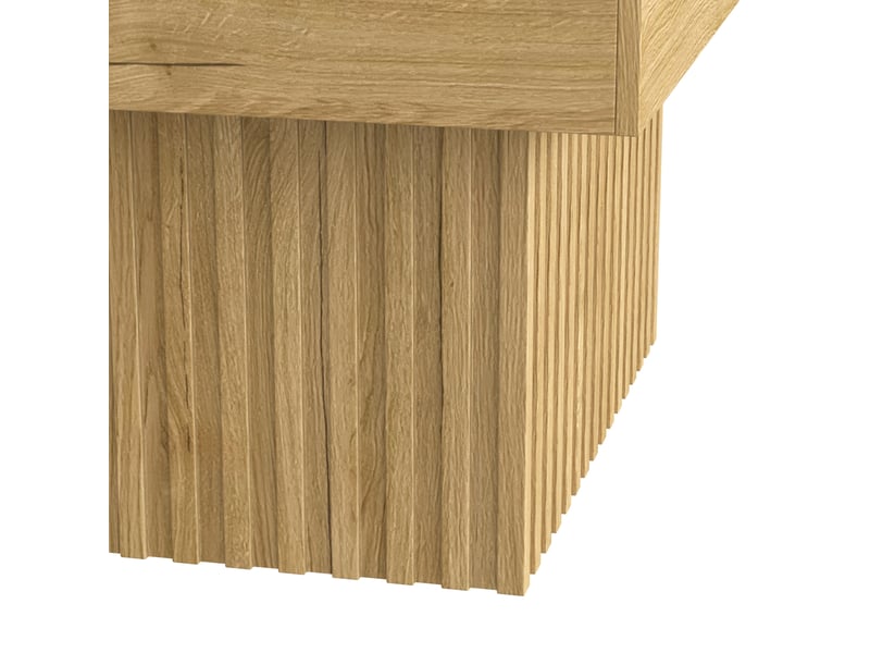  Table basse 79x79x46 cm design minimaliste panneau de particules mdf couleur naturelle  - Conforama D