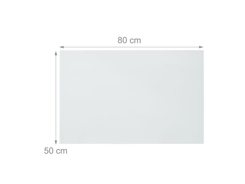  Tableau mémo magnétique moderne horizontal ou vertical 100 x 60 x 0,4 cm en verre blanc 13_0006038  - Conforama B