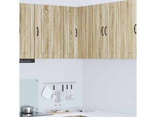 Meuble de cuisine, meuble d'angle mural chêne sonoma 57x57x80cm