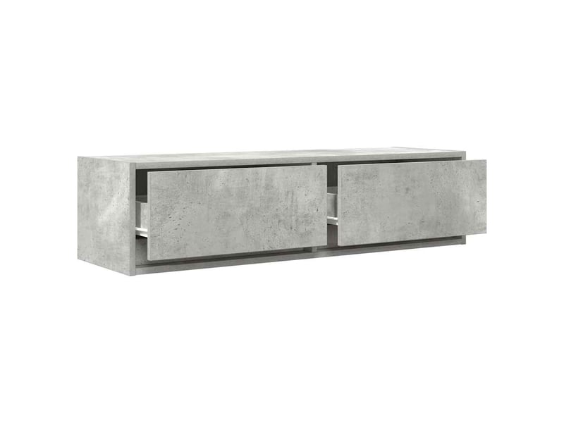 Meuble tv - banc tv - meuble de rangement 100 x 31 x 25,5 cm gris béton bois d'ingénierie  - Conforama E