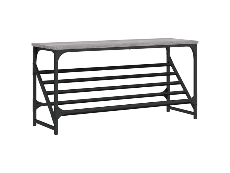  Meuble à chaussures, étagère à chaussures sonoma gris 90x30x45 cm bois d'ingénierie  - Conforama A