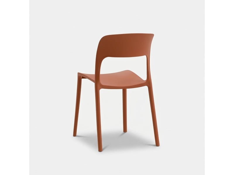  Lot de 2 chaises de salle à manger empilables numana - rouge  - Conforama E