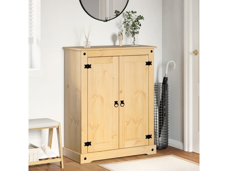  Meuble à chaussure, armoire à chaussures corona 86x38,5x108 cm bois de pin massif  - Conforama C